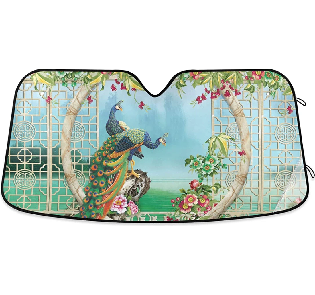 D Peacock Auto Sun Shade