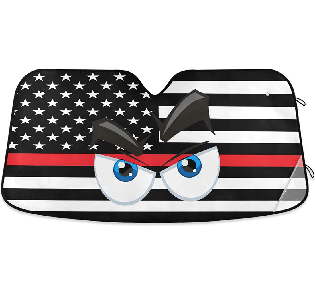 Usa Flag Eyes Auto Sun Shade