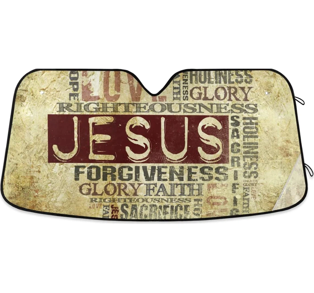 Religious Words Auto Sun Shade