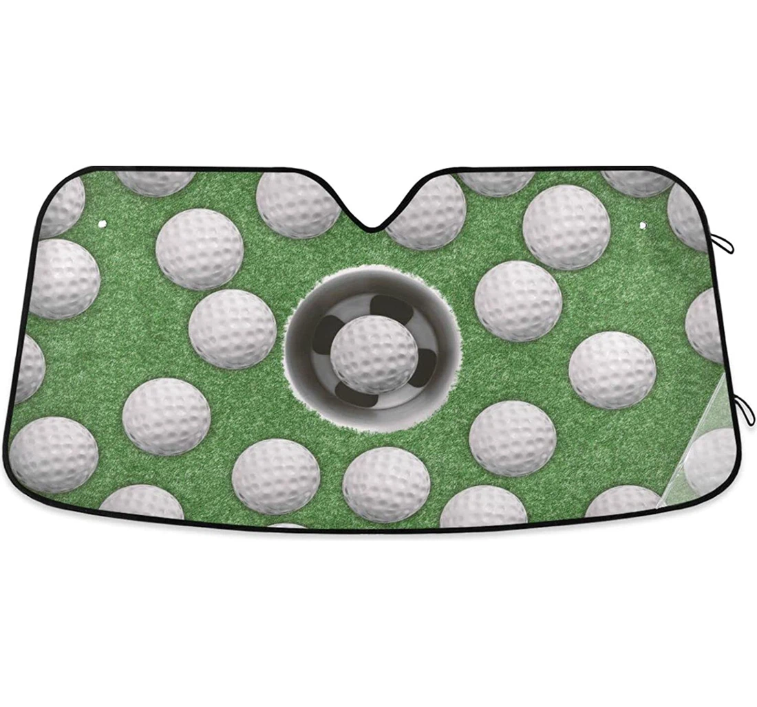 Sport Golf Ball Funny Auto Sun Shade