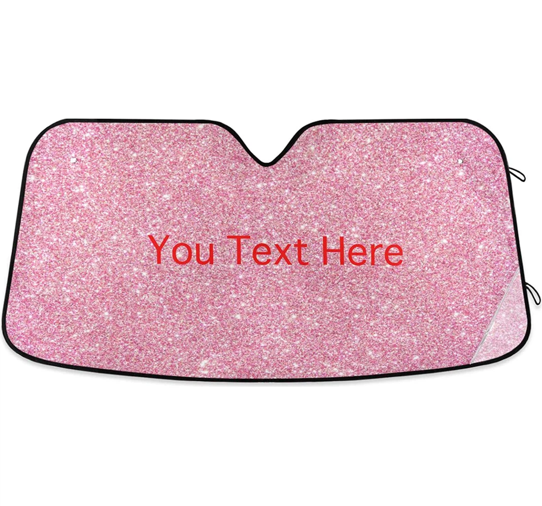 Custom Pink Glitter Baby Auto Sun Shade