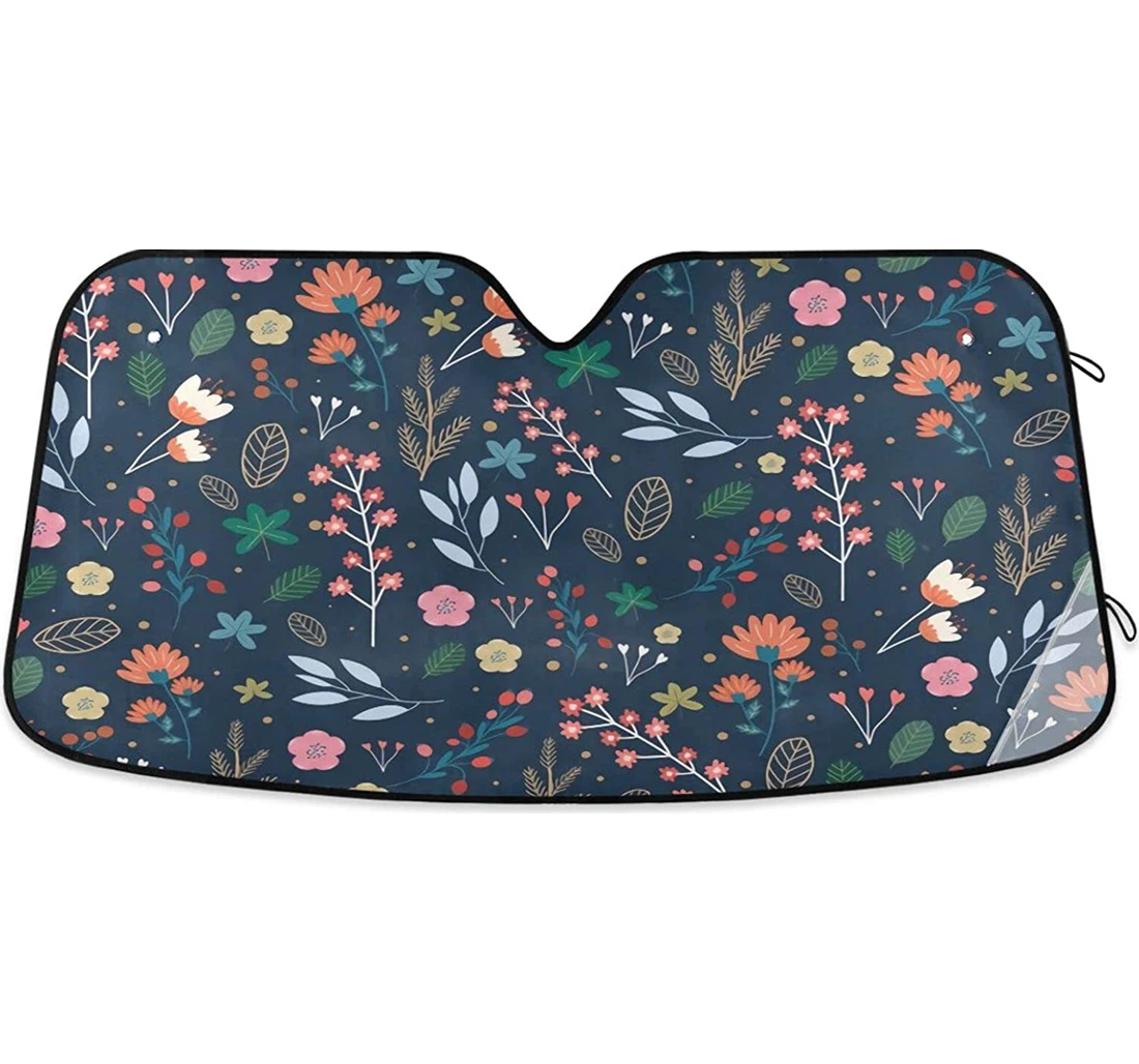 Colorful Flowers Spring Summer Floral Auto Sun Shade