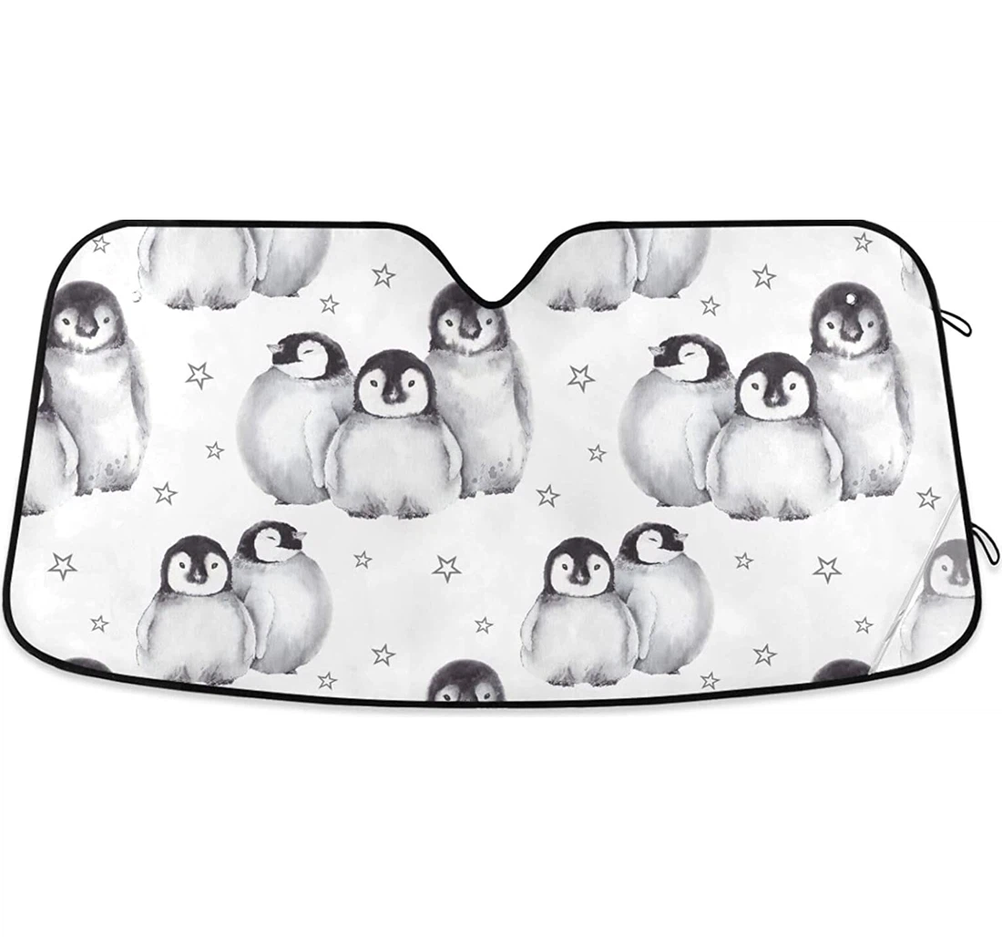 Penguins Auto Sun Shade