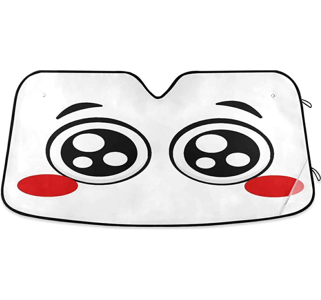 Cute Cartoon Eyes With General Purpose Auto Sun Shade
