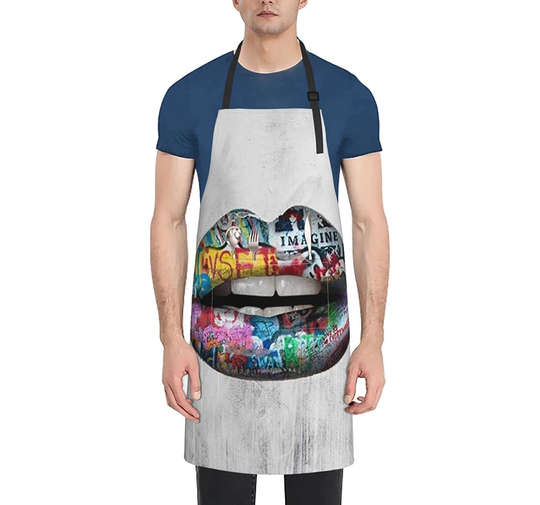 Graffiti Lips Apron