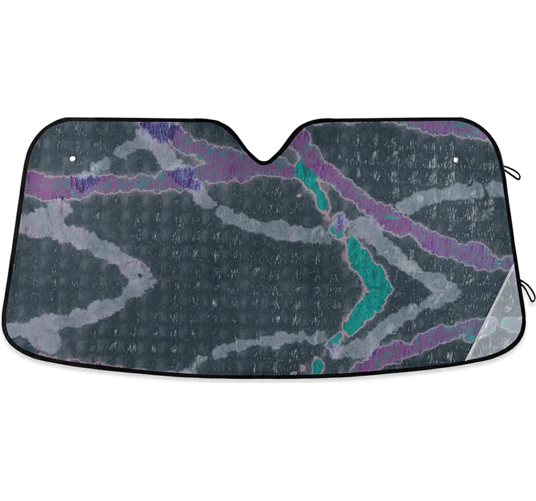 Purple Tie Dye Auto Sun Shade