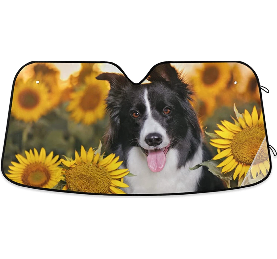 Collie Ssunflowers Harmful Auto Sun Shade