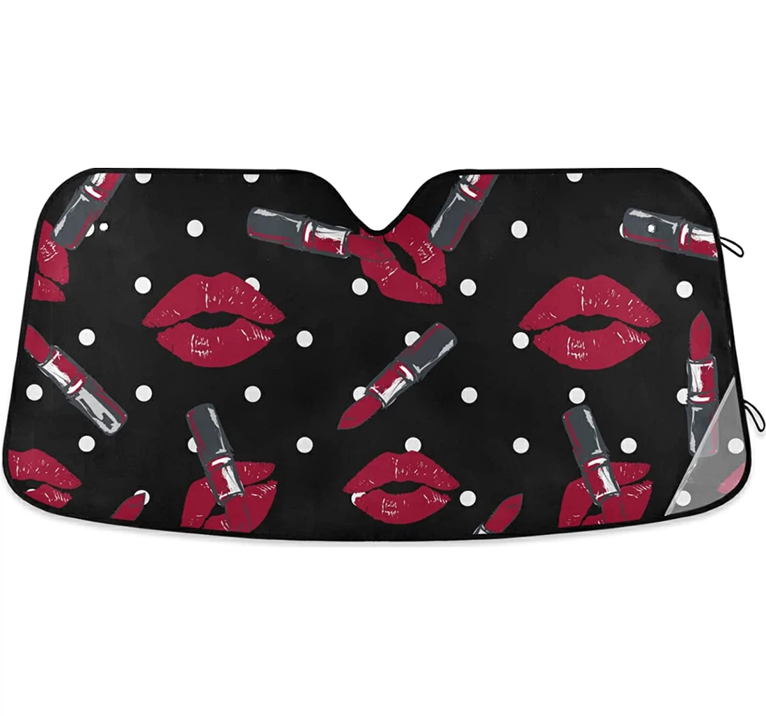 Red Lips Lipsticks Auto Sun Shade