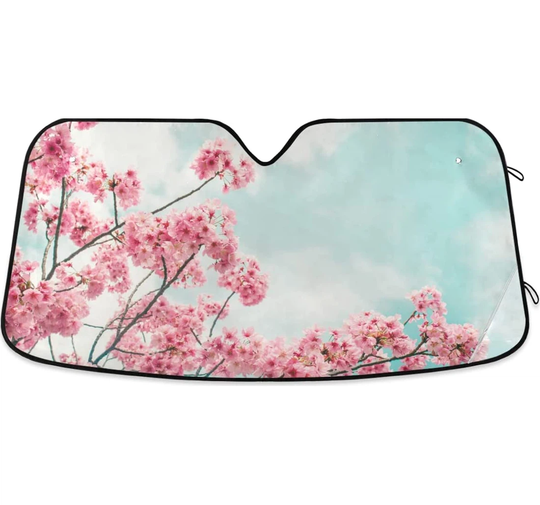 Cherry Blossoms Spring Auto Sun Shade