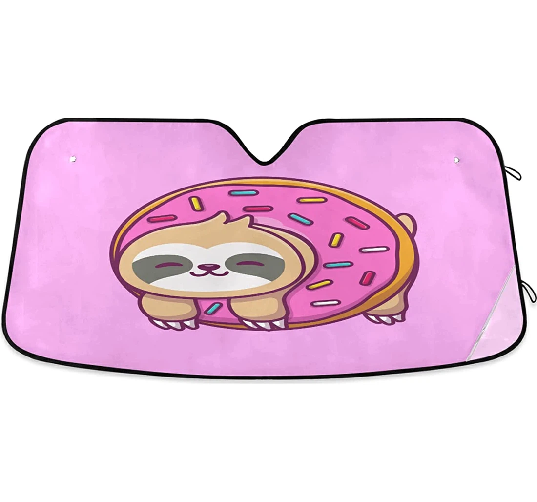 Sloth Donut Sunscreen Auto Sun Shade