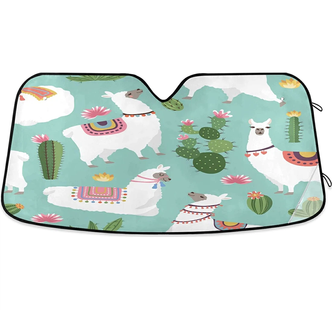 Llama Cactus Auto Sun Shade