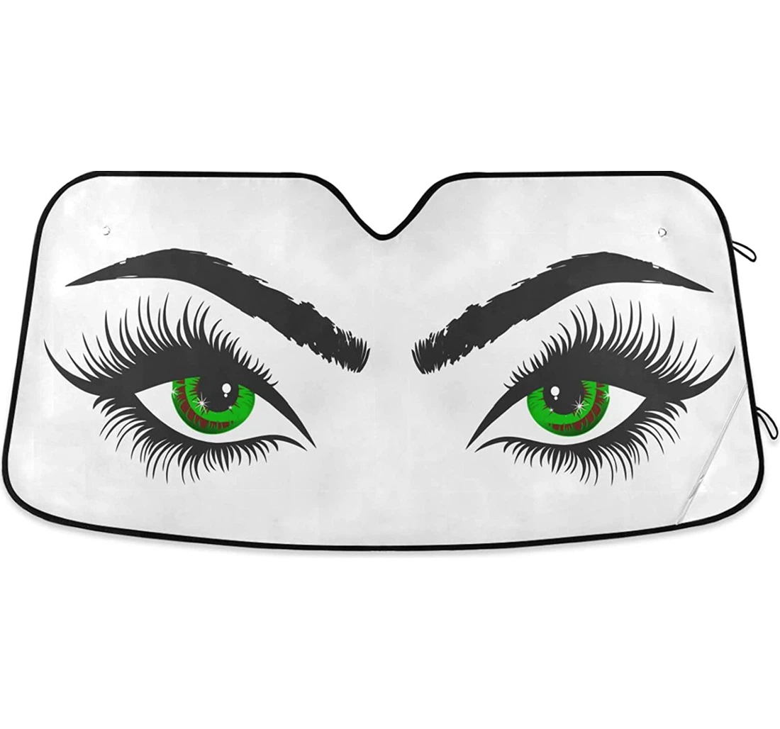 Human Green Eyes Baby Auto Sun Shade