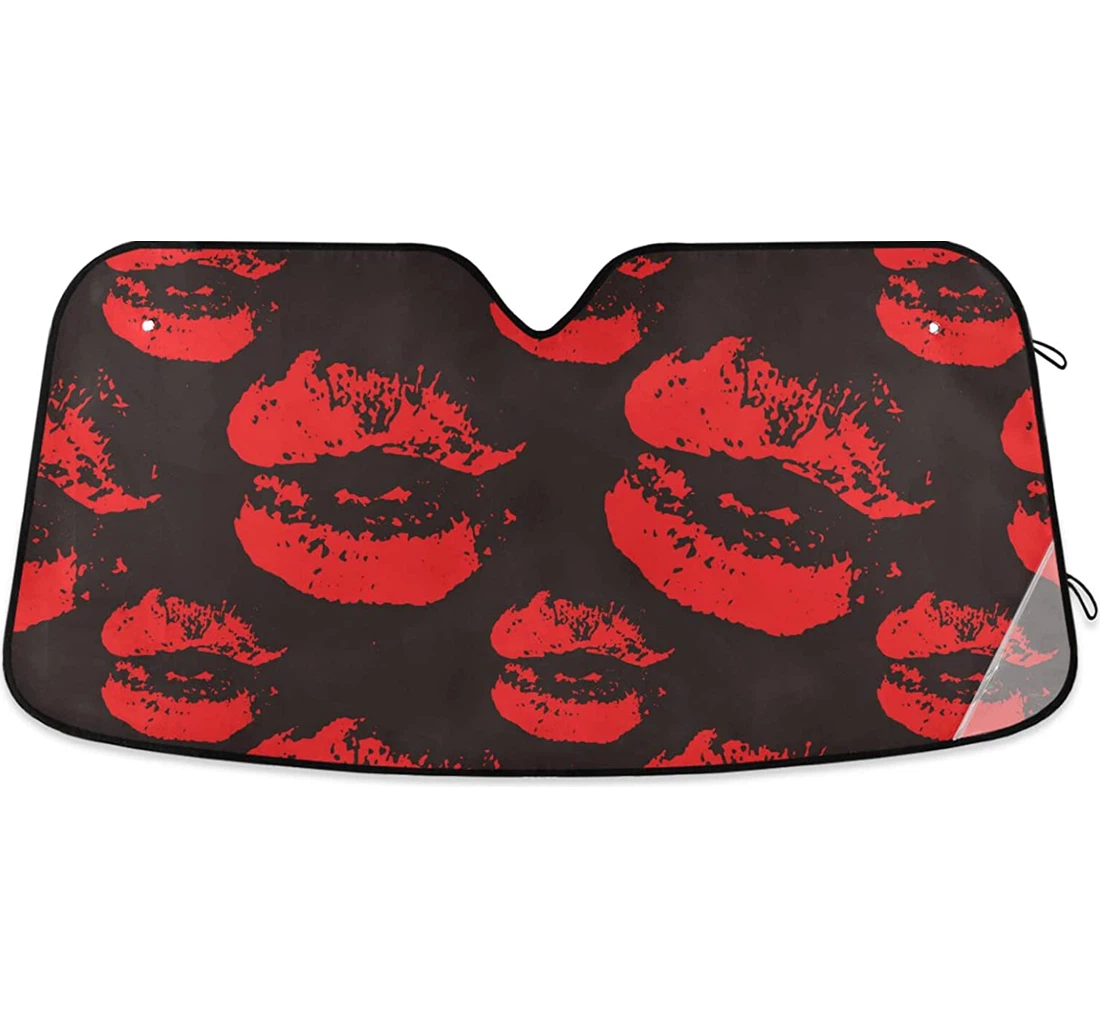 Vintage Red Lips Auto Sun Shade