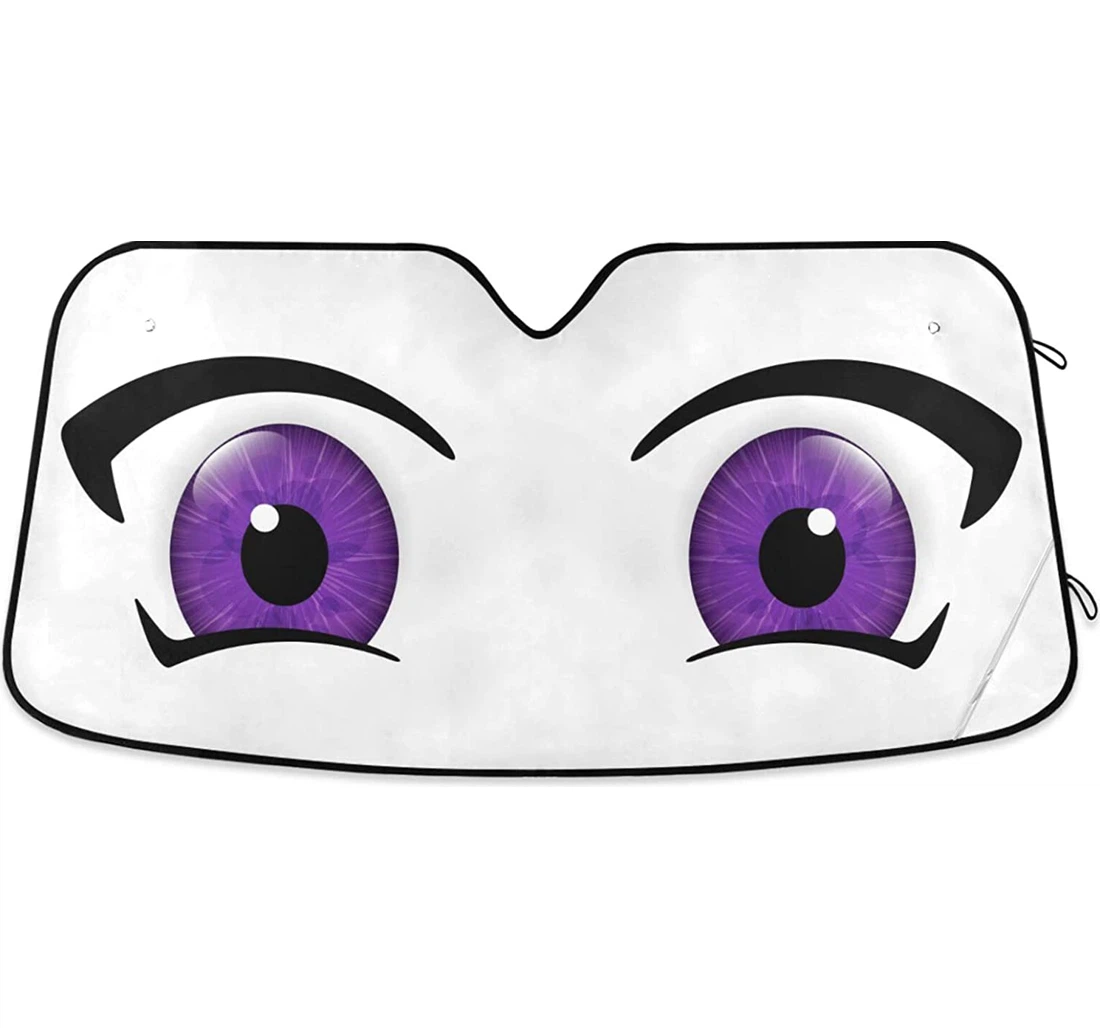 Purple Anime Eyes Auto Sun Shade