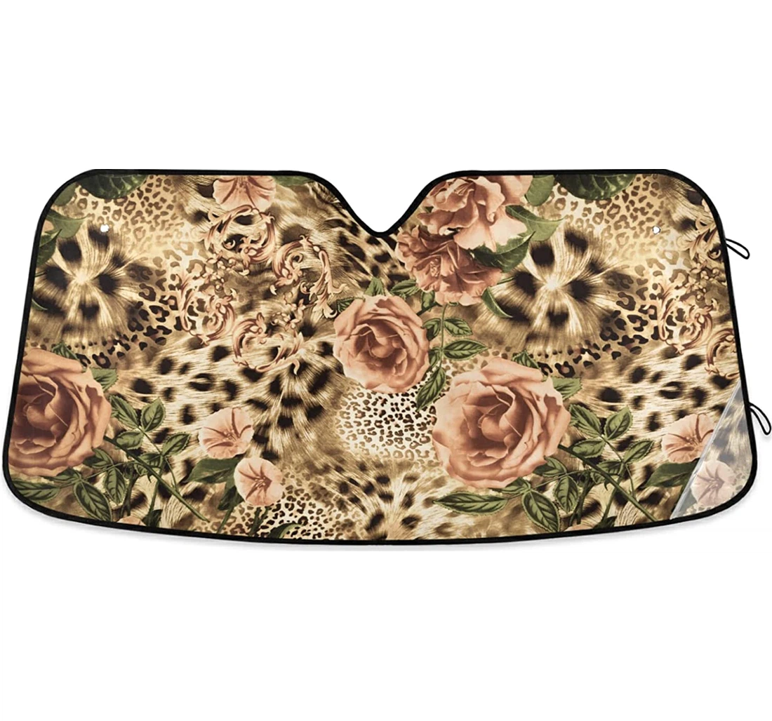 Printed Striped Leopard Texture Auto Sun Shade