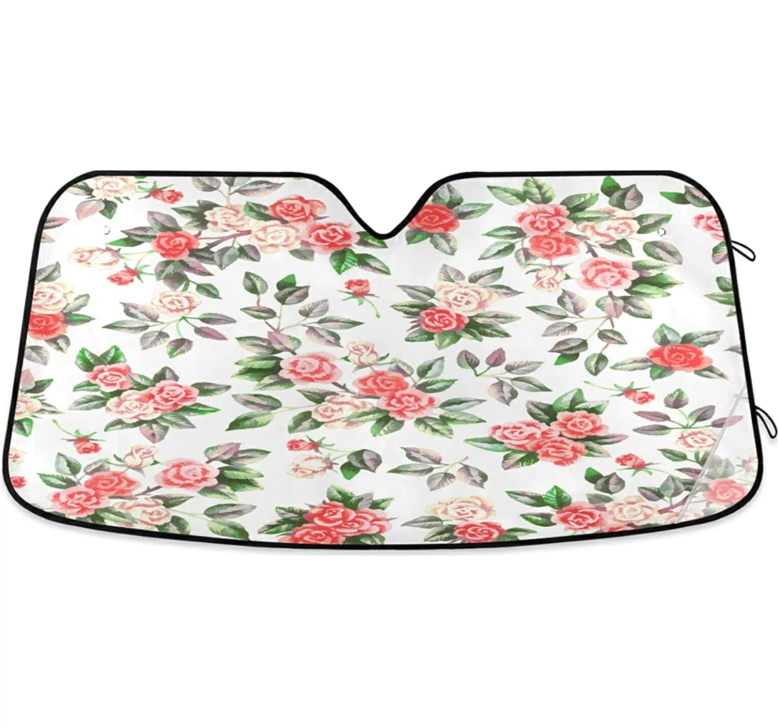 Colorful Rose Auto Sun Shade