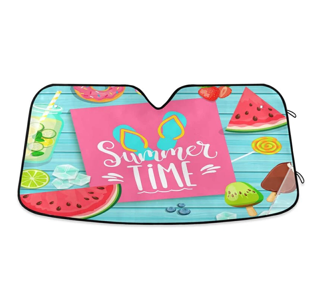 Slippers Watermelon Summer Time Wooden Auto Sun Shade