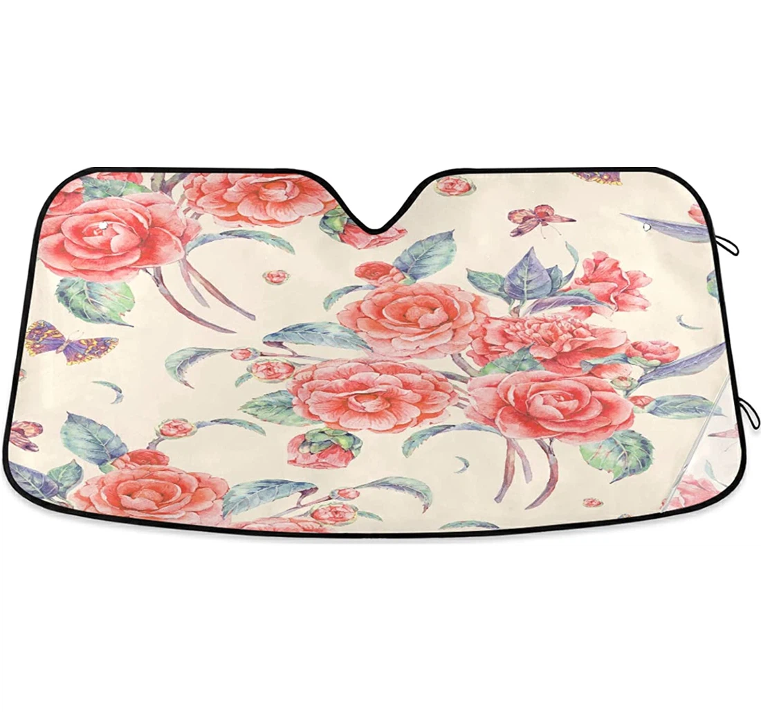 Rose Butterfly Auto Sun Shade