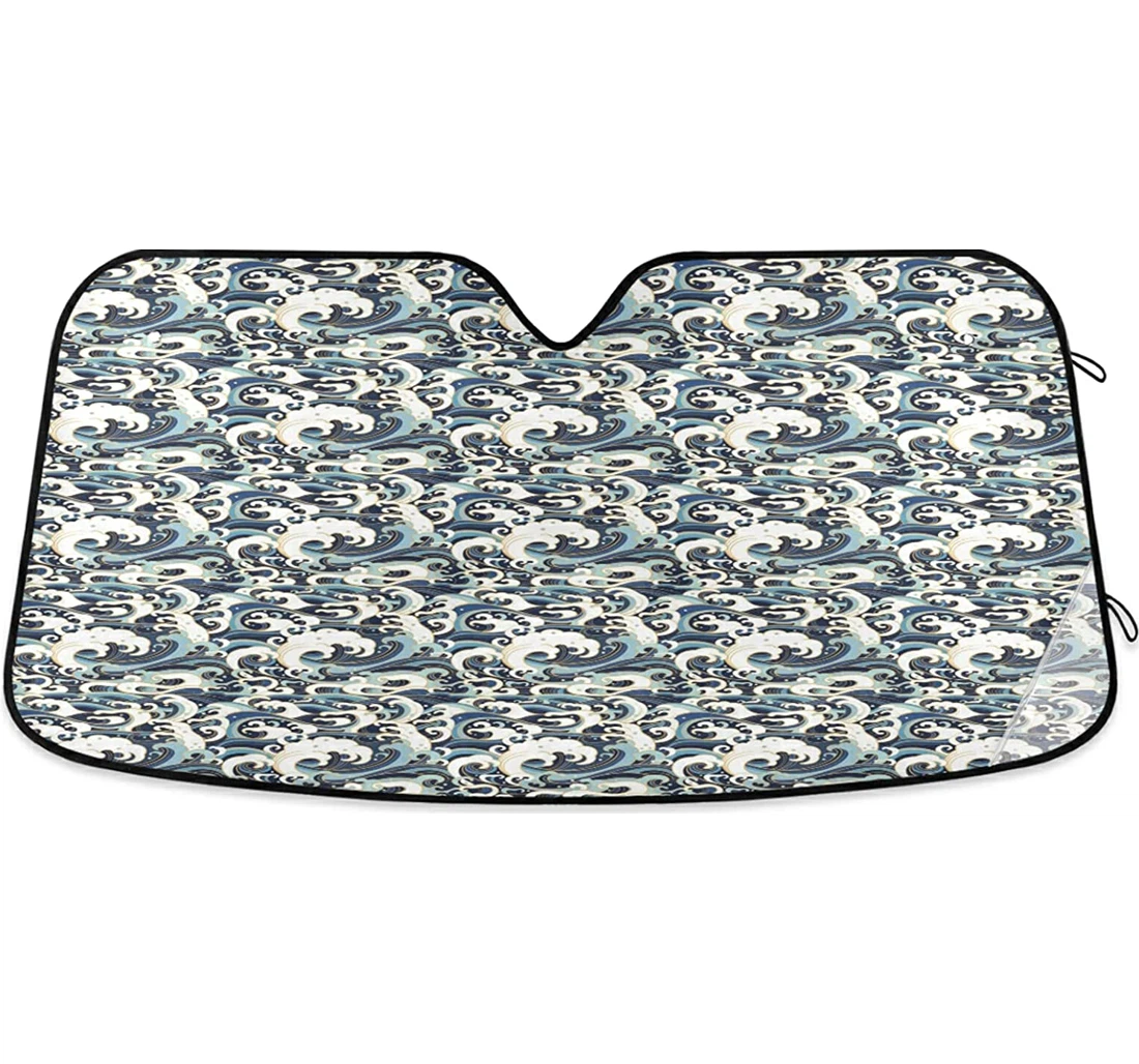 Cute Panda Balloon Wavy Coolsun Fits Auto Sun Shade