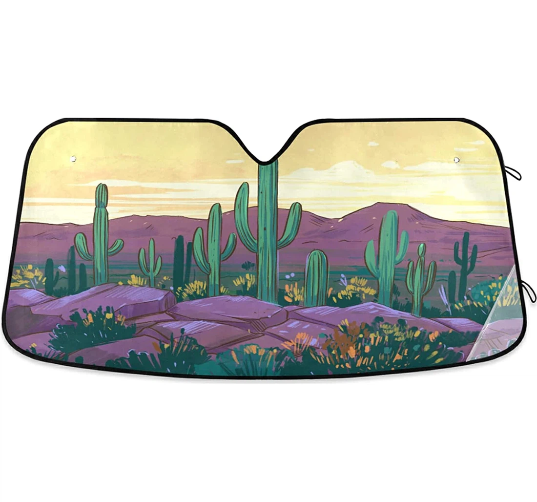 Prairie Cacti Insulation Fits Of Various Sizes Auto Sun Shade