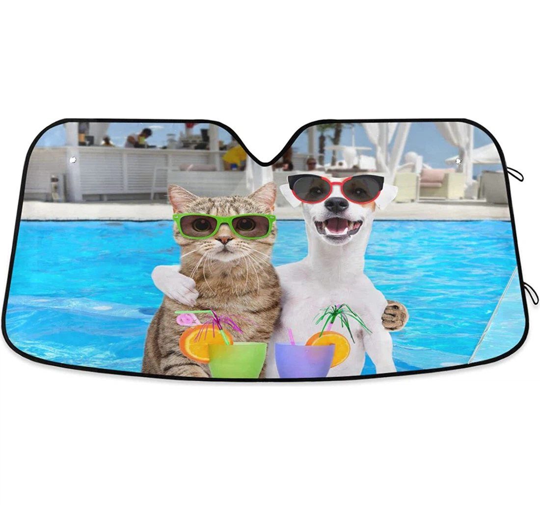 Funny Dog Cat Protect From Glare Best Auto Sun Shade