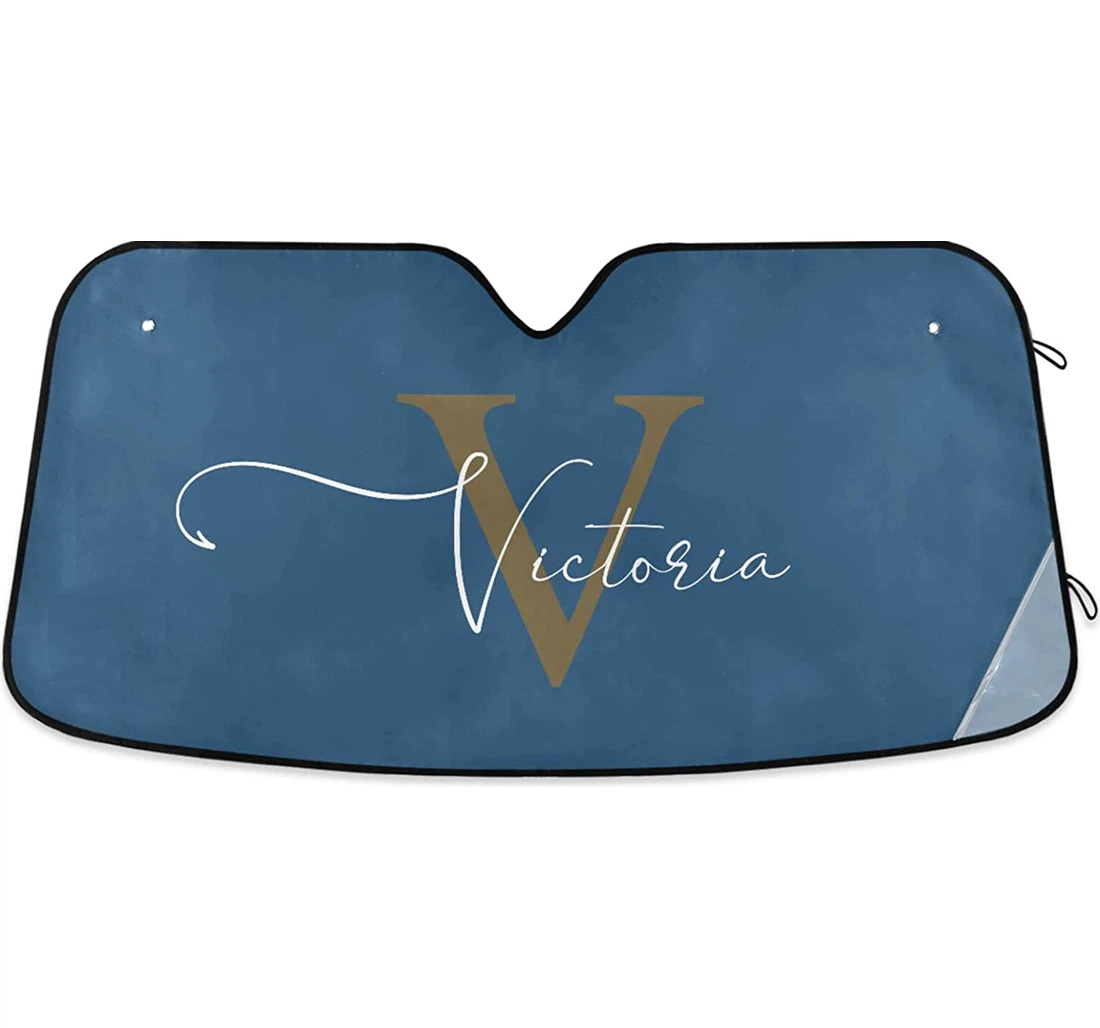 Custom Blue Personalized Customized Auto Sun Shade