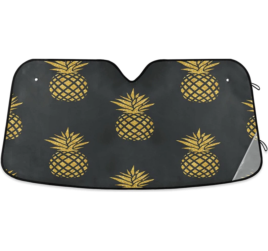 Tropical Pineapple Summer Fruit Auto Sun Shade