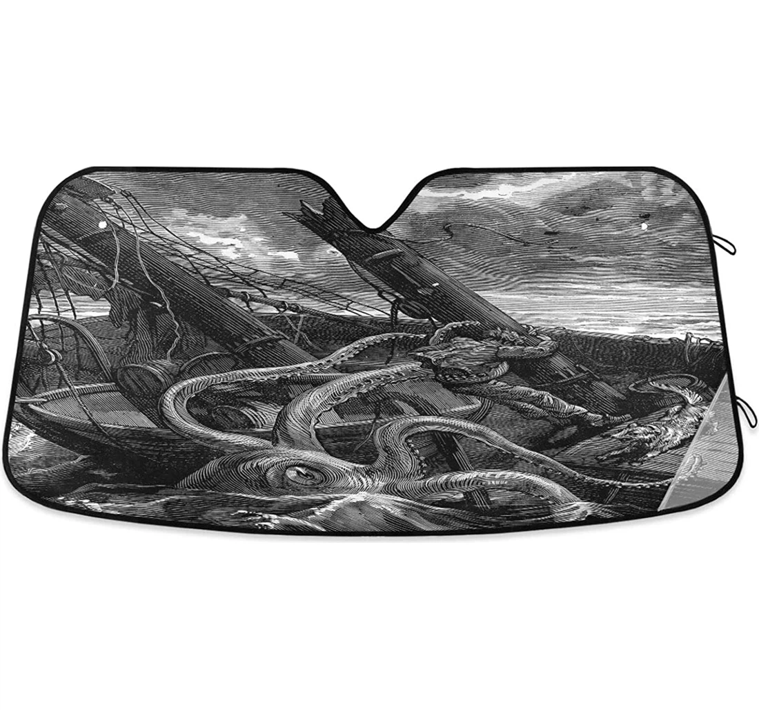Ocean Kraken Sea Octopus Auto Sun Shade