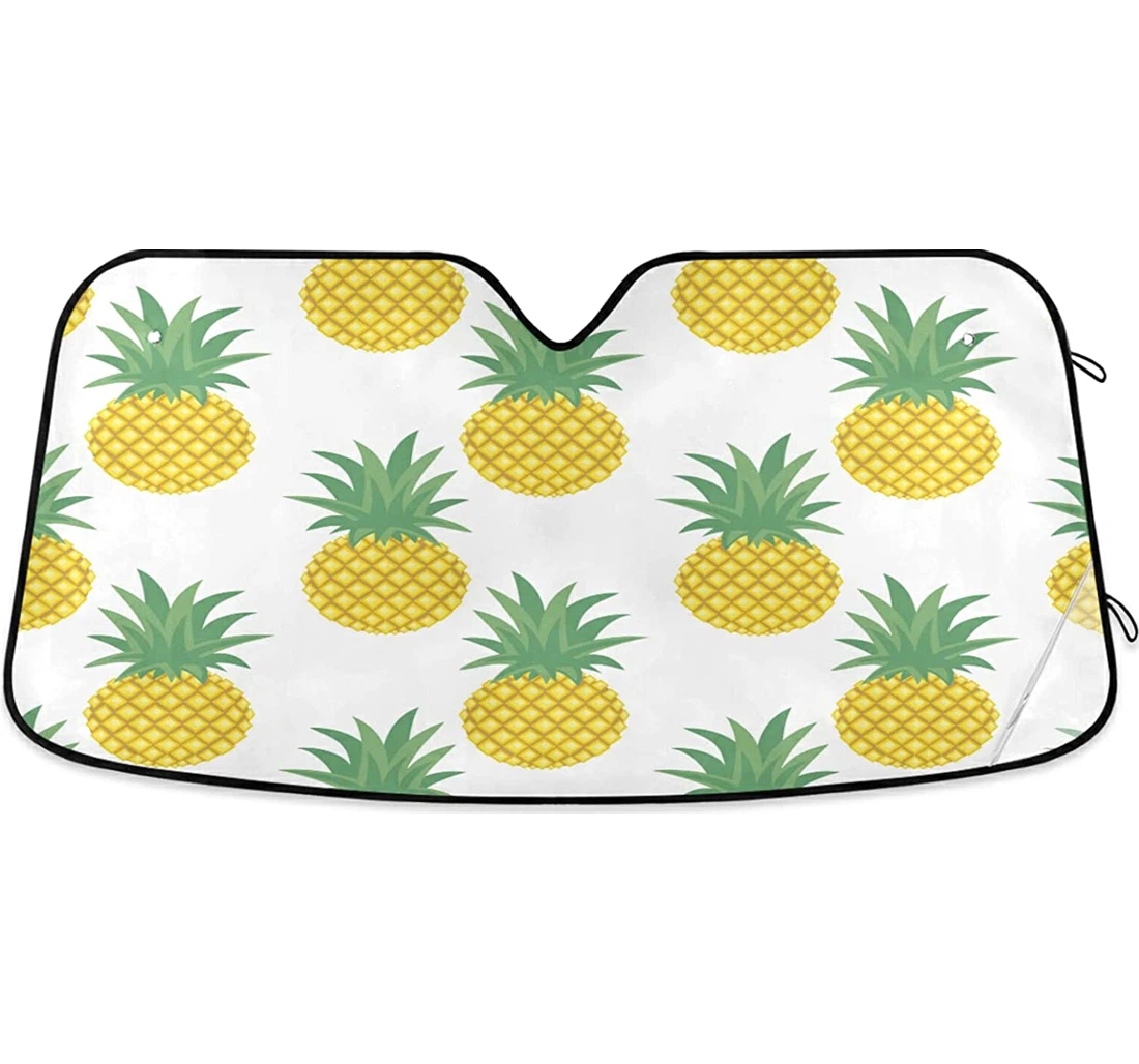 Tropical Summer Pineapple Fruit Auto Sun Shade