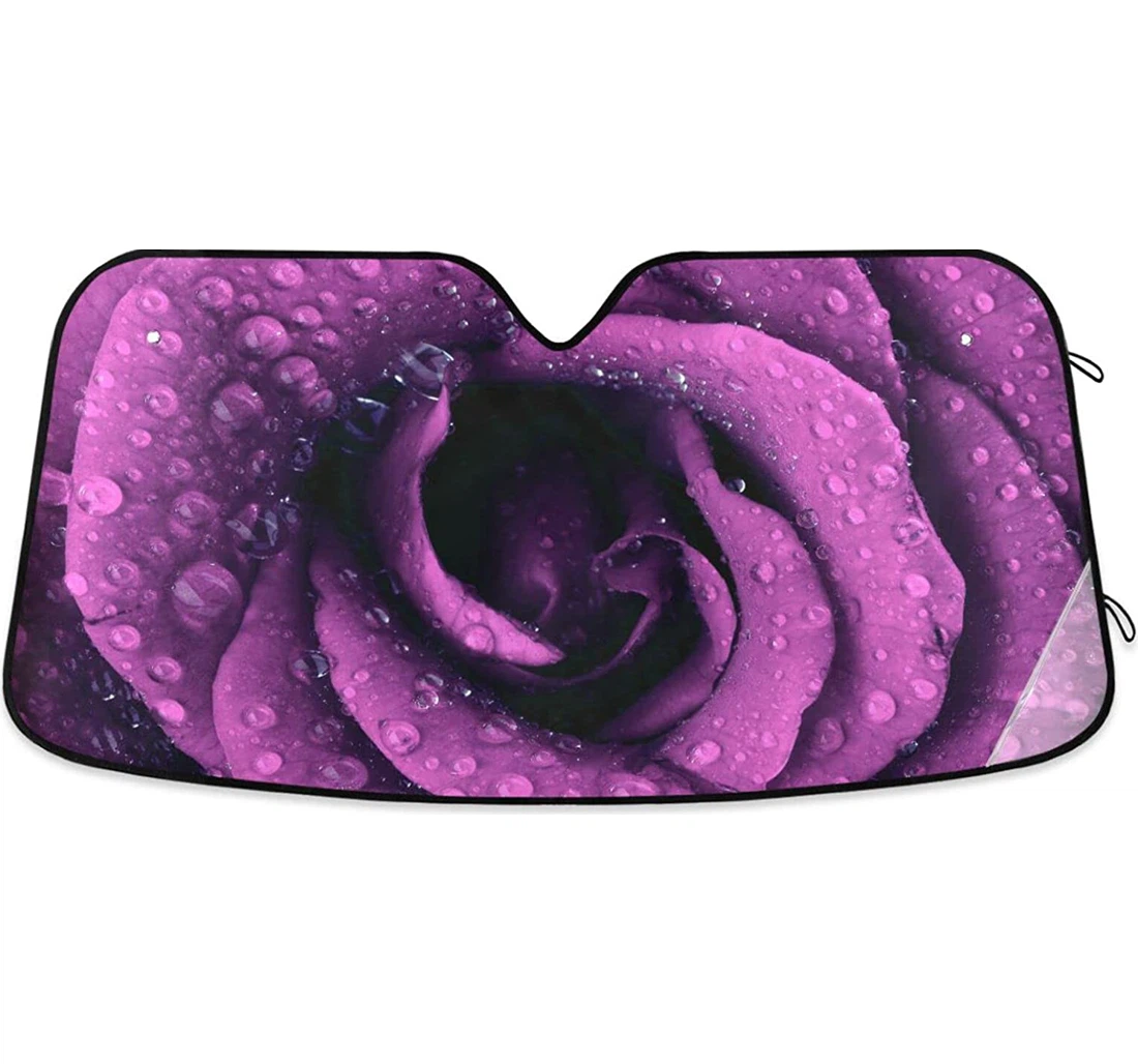 Purple Rose Flower Cars Auto Sun Shade