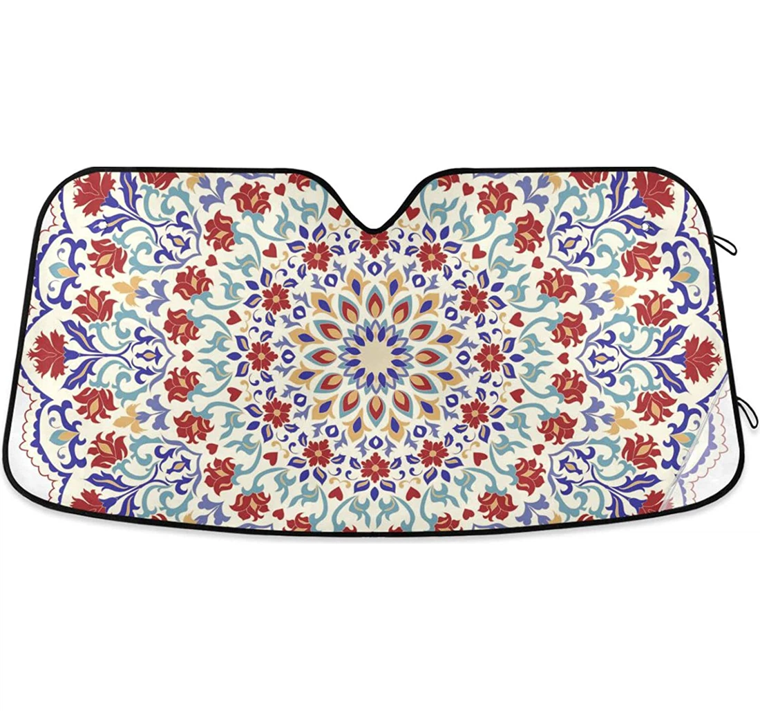 Floral Mandala Auto Sun Shade