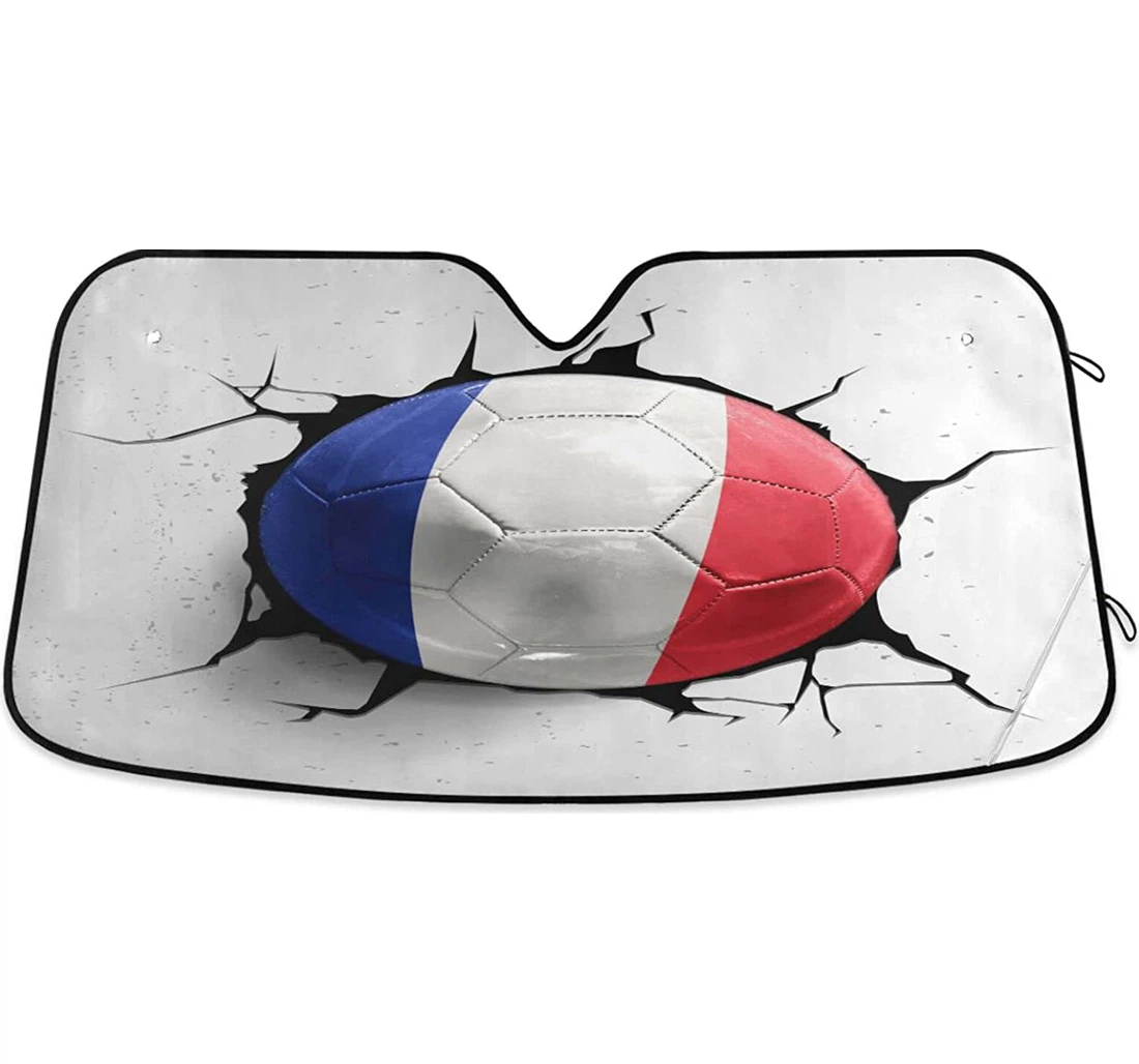 France Football Crash Auto Sun Shade