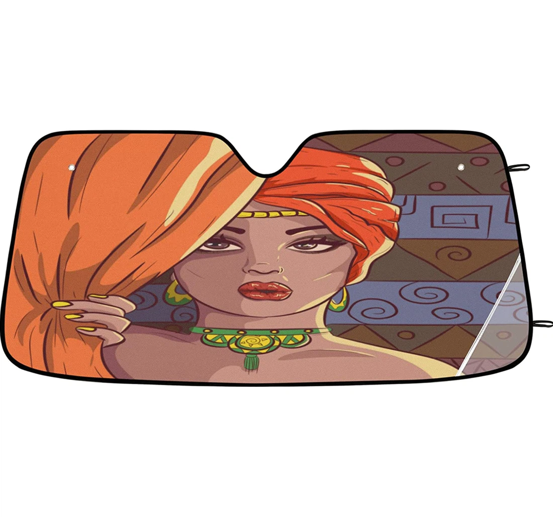 African American Beautiful Auto Sun Shade