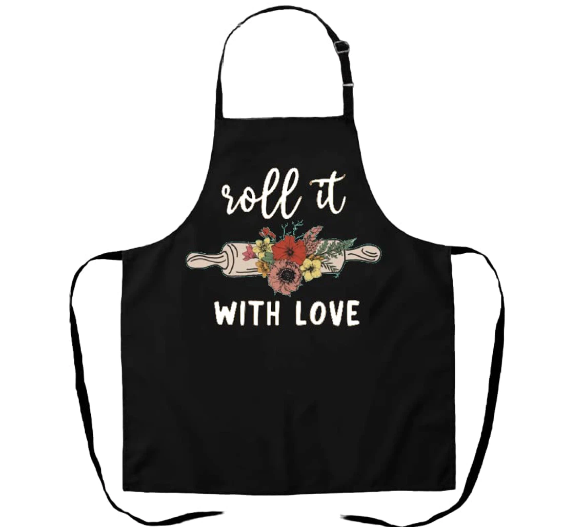 Roll It Love Baker Apron Baking Gift Chef Baker Gift For Mother Day Gift Apron