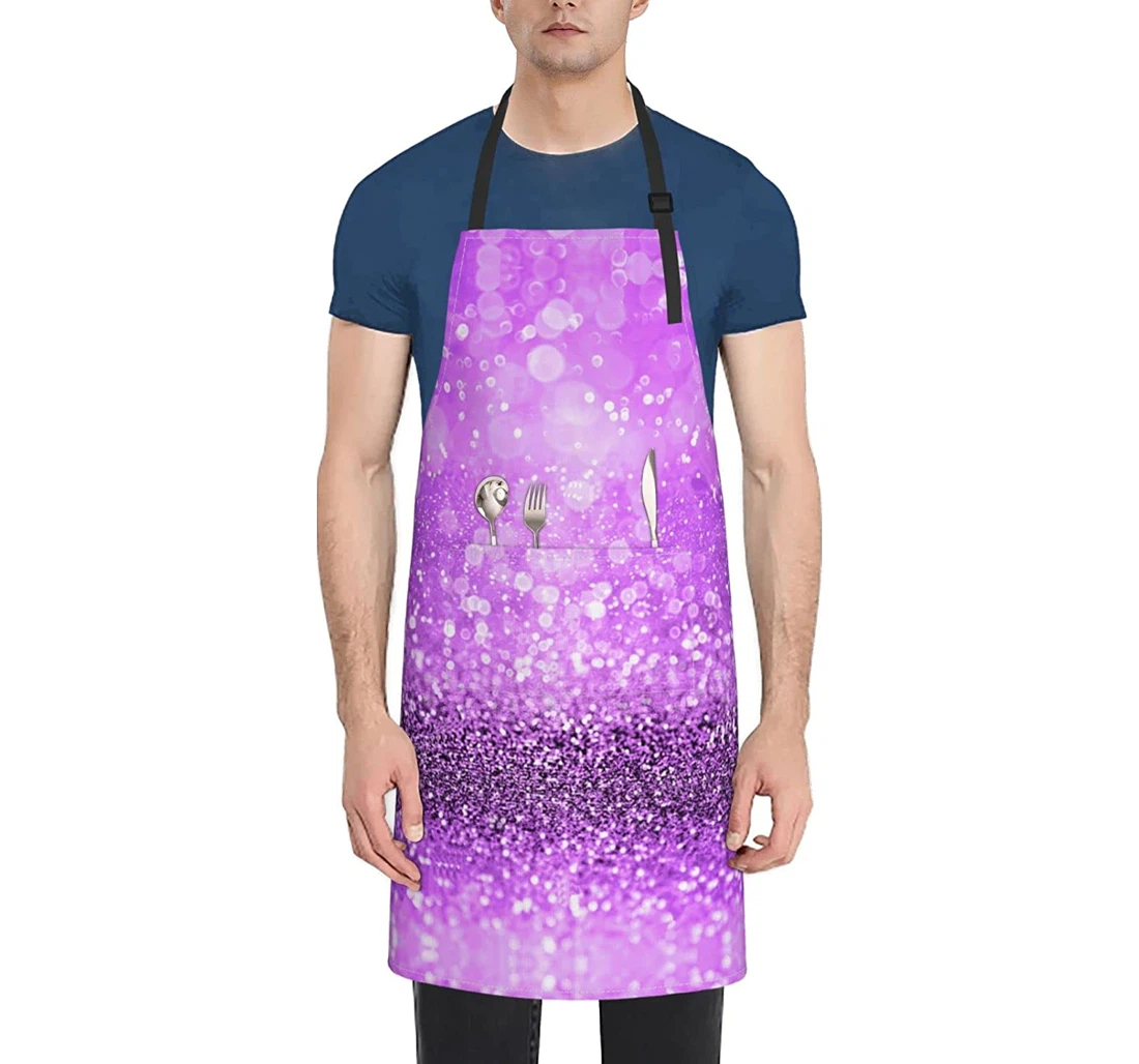 Sparkling Purple Glitter Apron