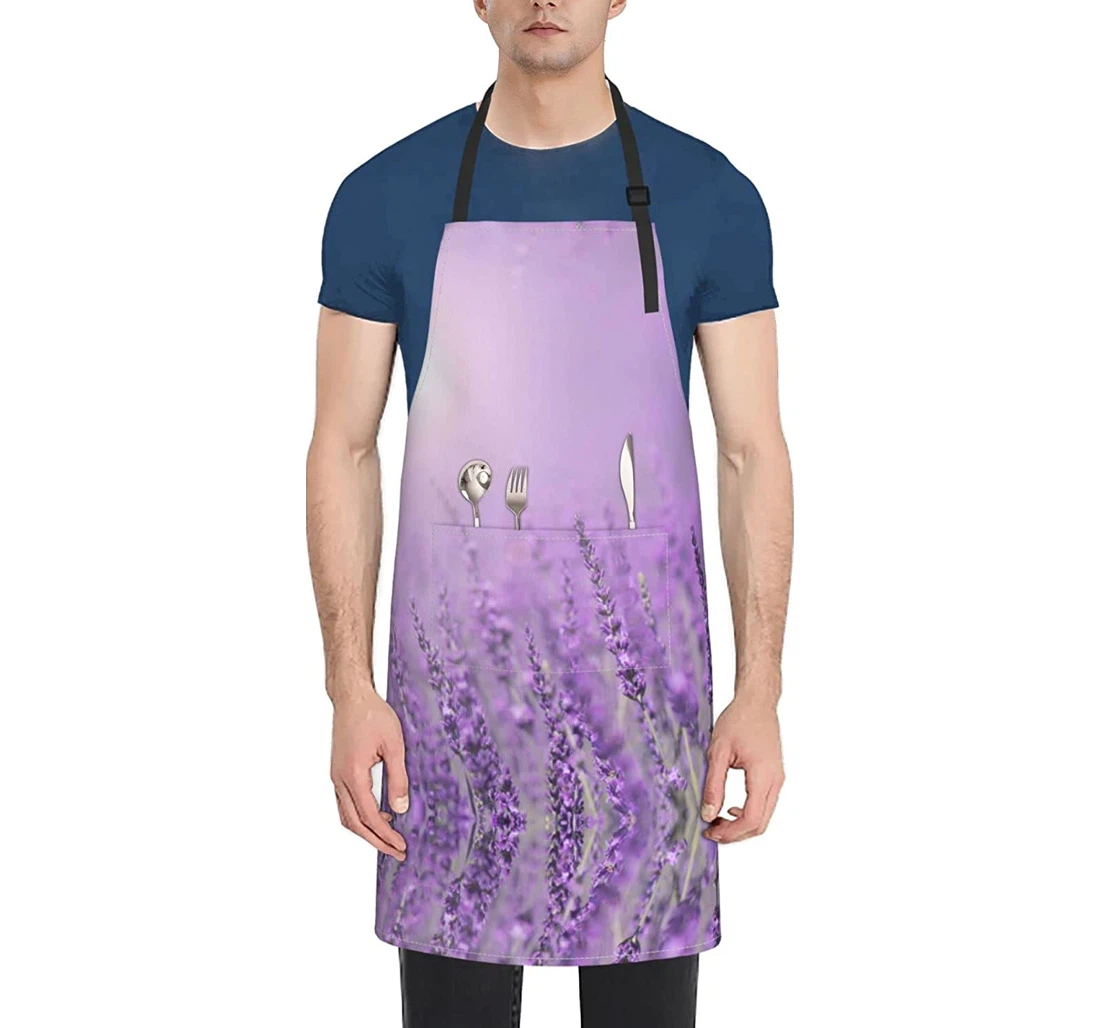 Romantic Purple Lavender Apron