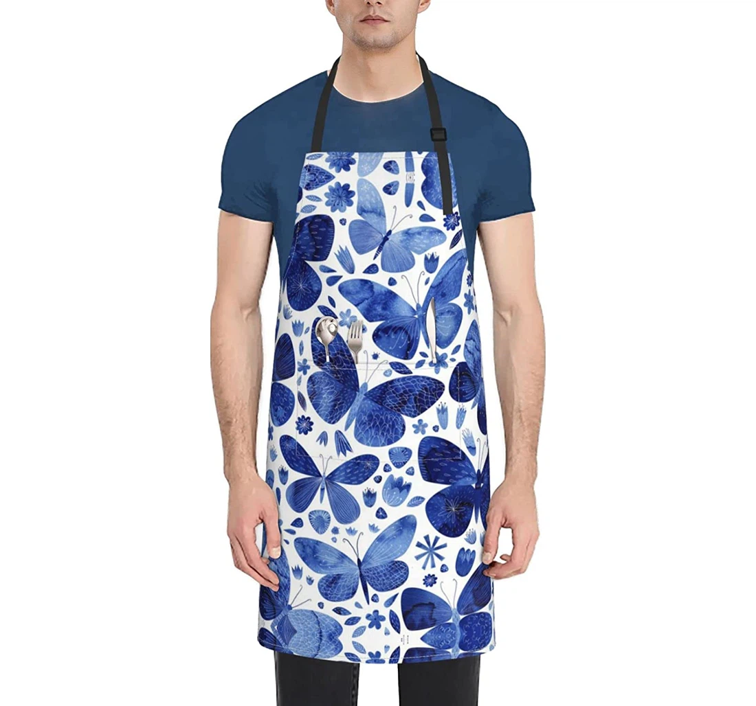 Blue Butterflies Apron