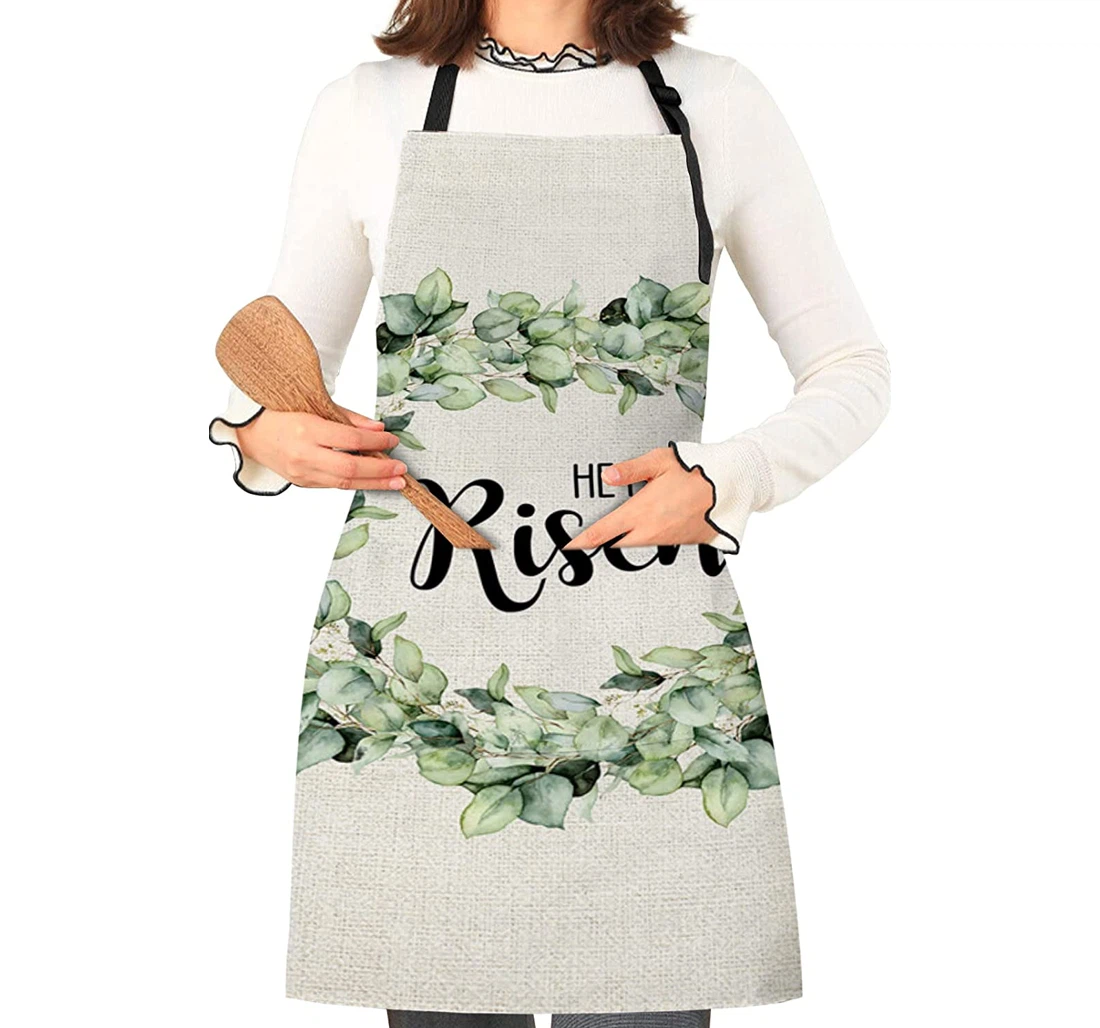 Spring Country Boho Leaf Wreath Apron