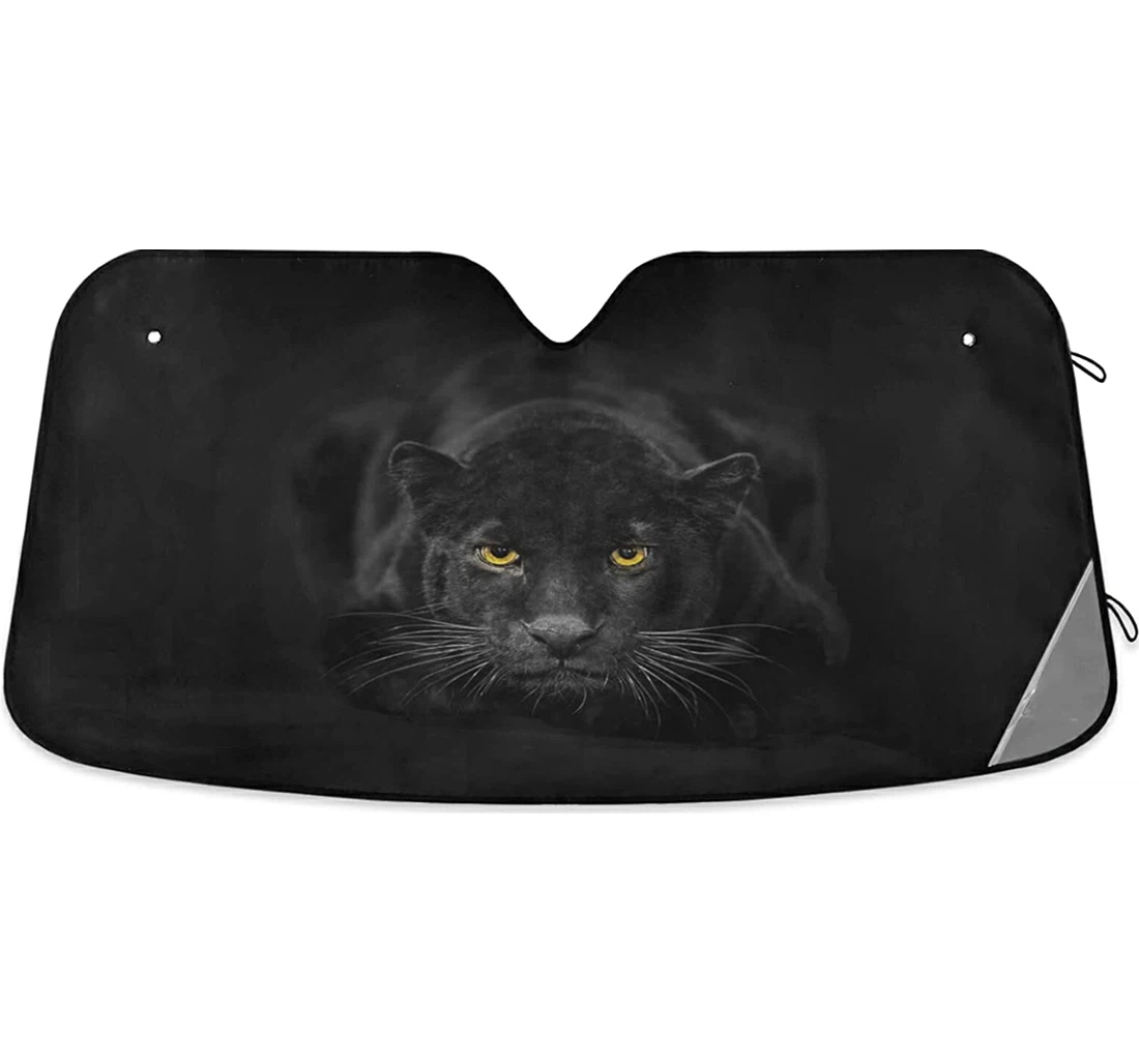 Panther Black Leopard Auto Sun Shade