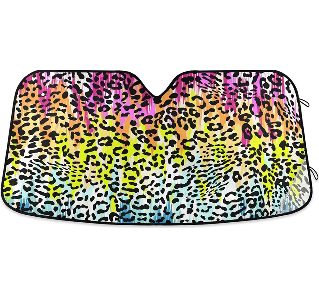 Rainbow Leopard Auto Sun Shade
