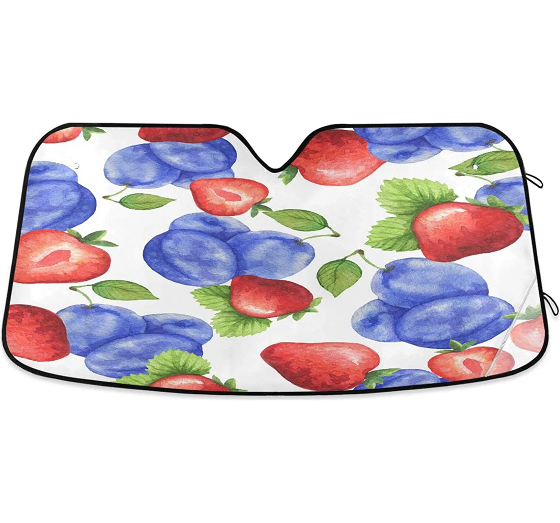 Summer Fresh Strawberry Plum Fruit Baby Auto Sun Shade