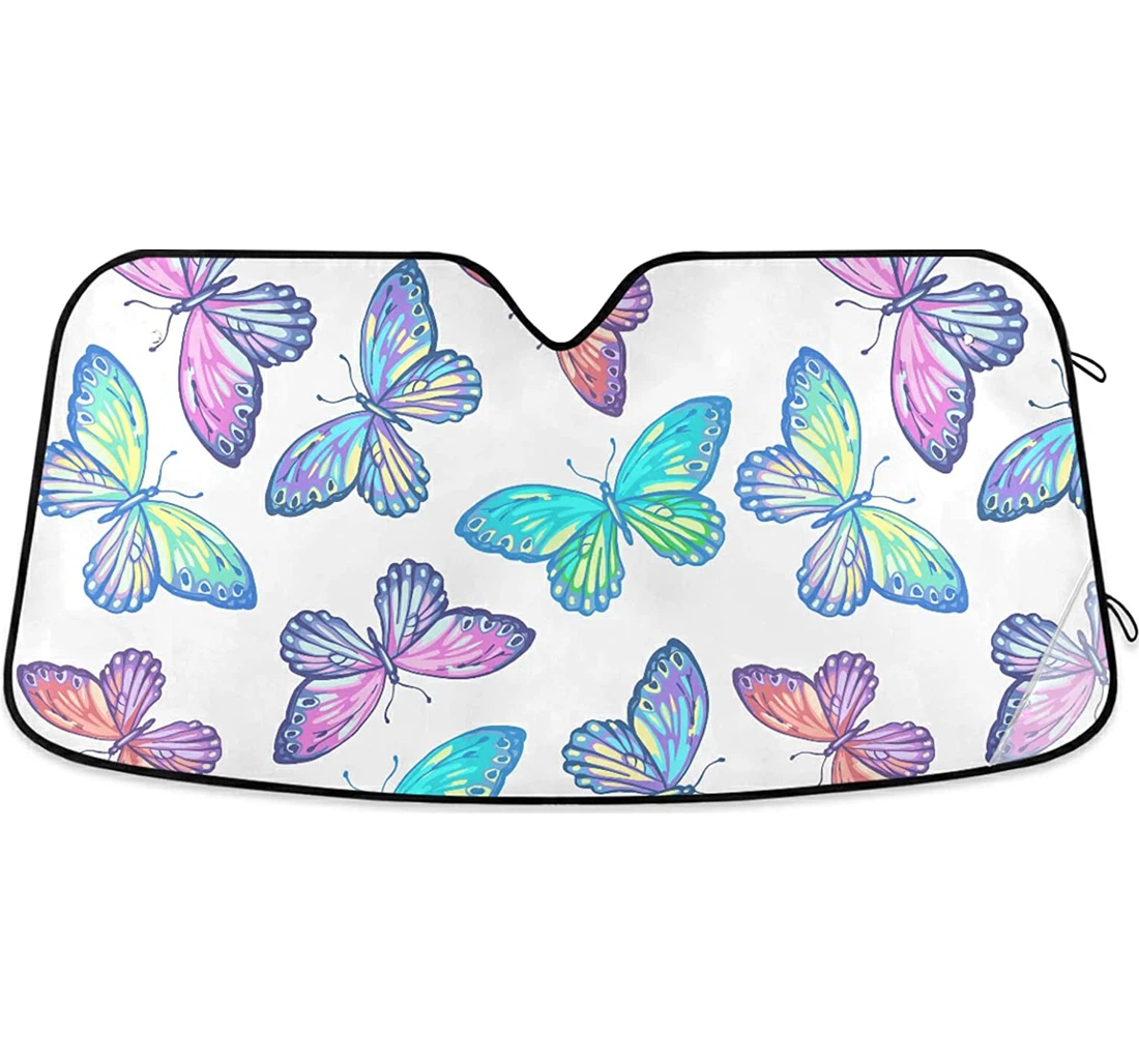 Colorful Butterfly Pickup Auto Sun Shade