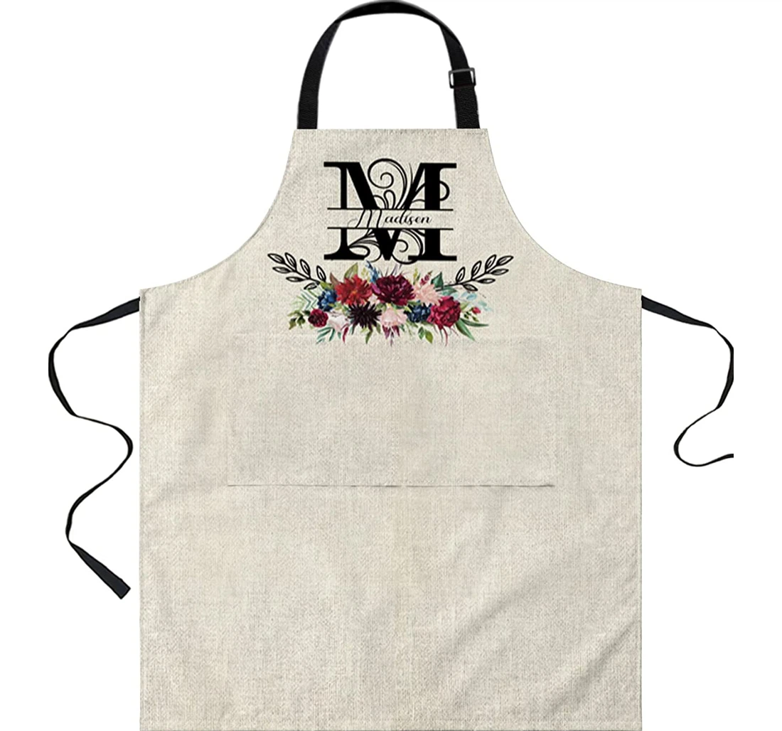 Personalized Custom Letter A Name Customized Gift Monogram Words Apron