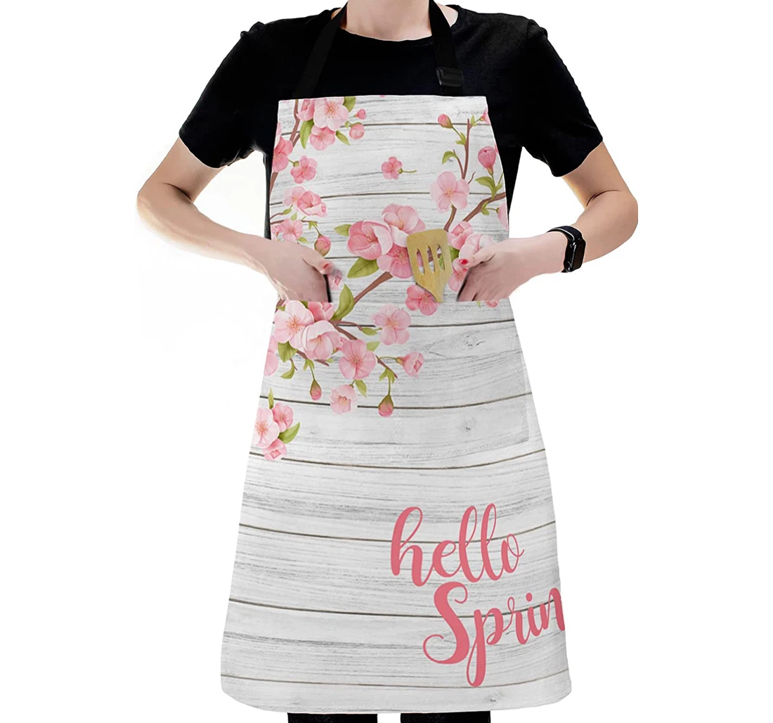 Spring Pink Peach Blossom Apron