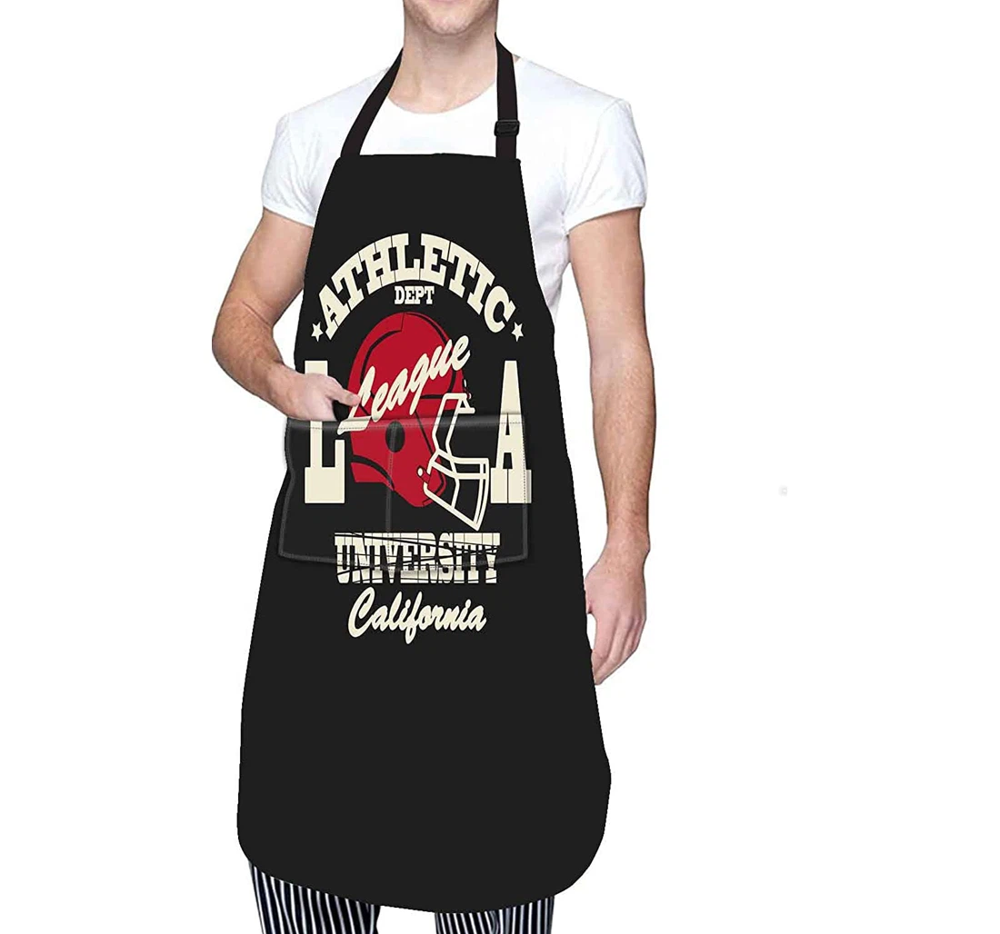 Black Grilling Neck Pocket Cotton X Inch Wqfnms Apron