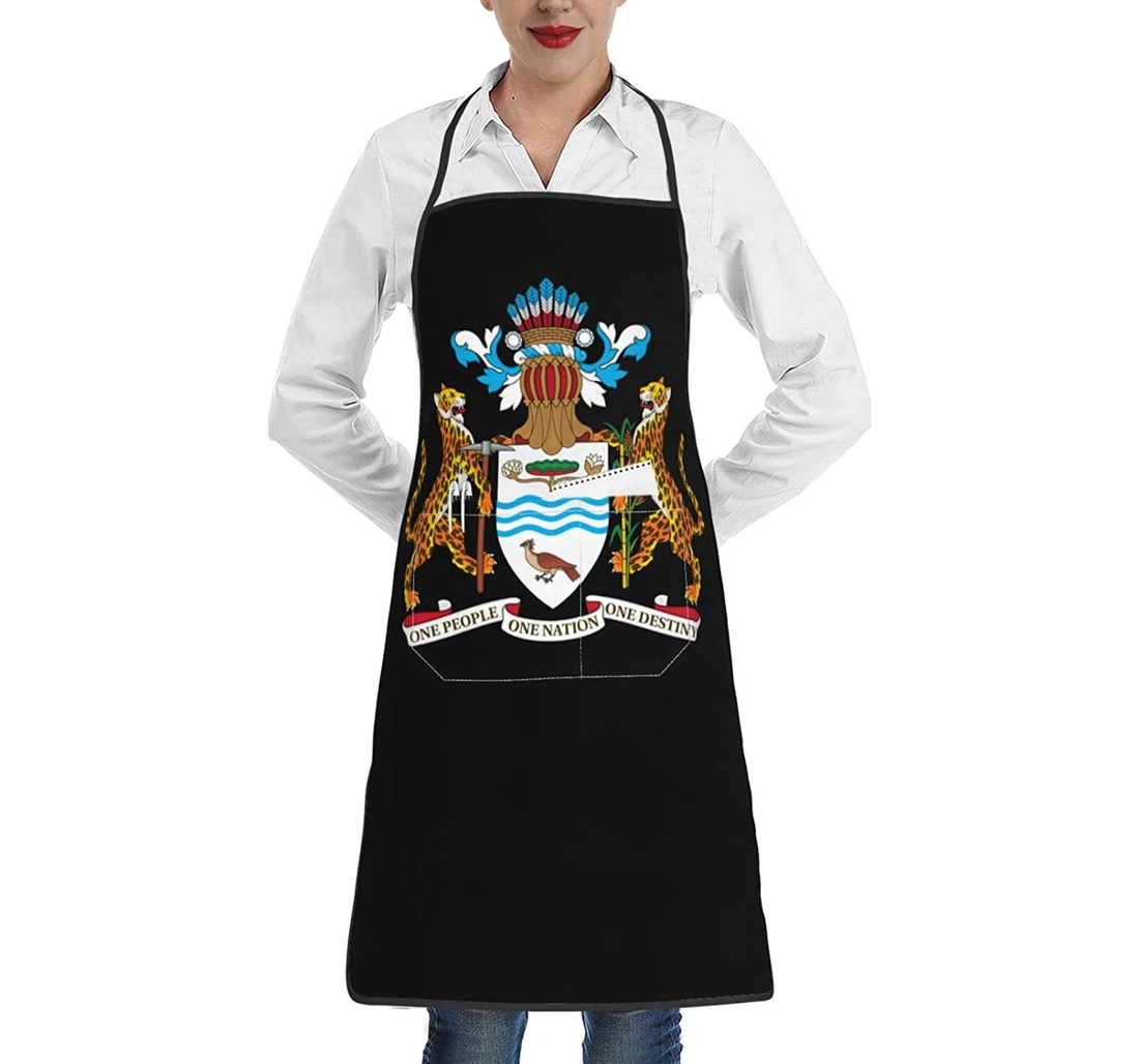 Coat Of Arms Of Guyana Pocket Wai Apron