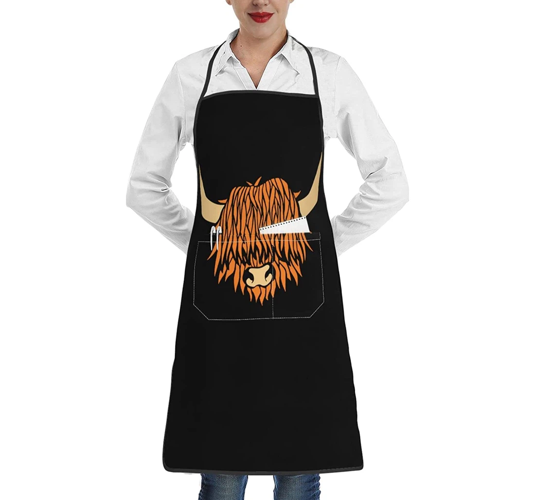 Highland Scottish Cow Pocket Wai Apron