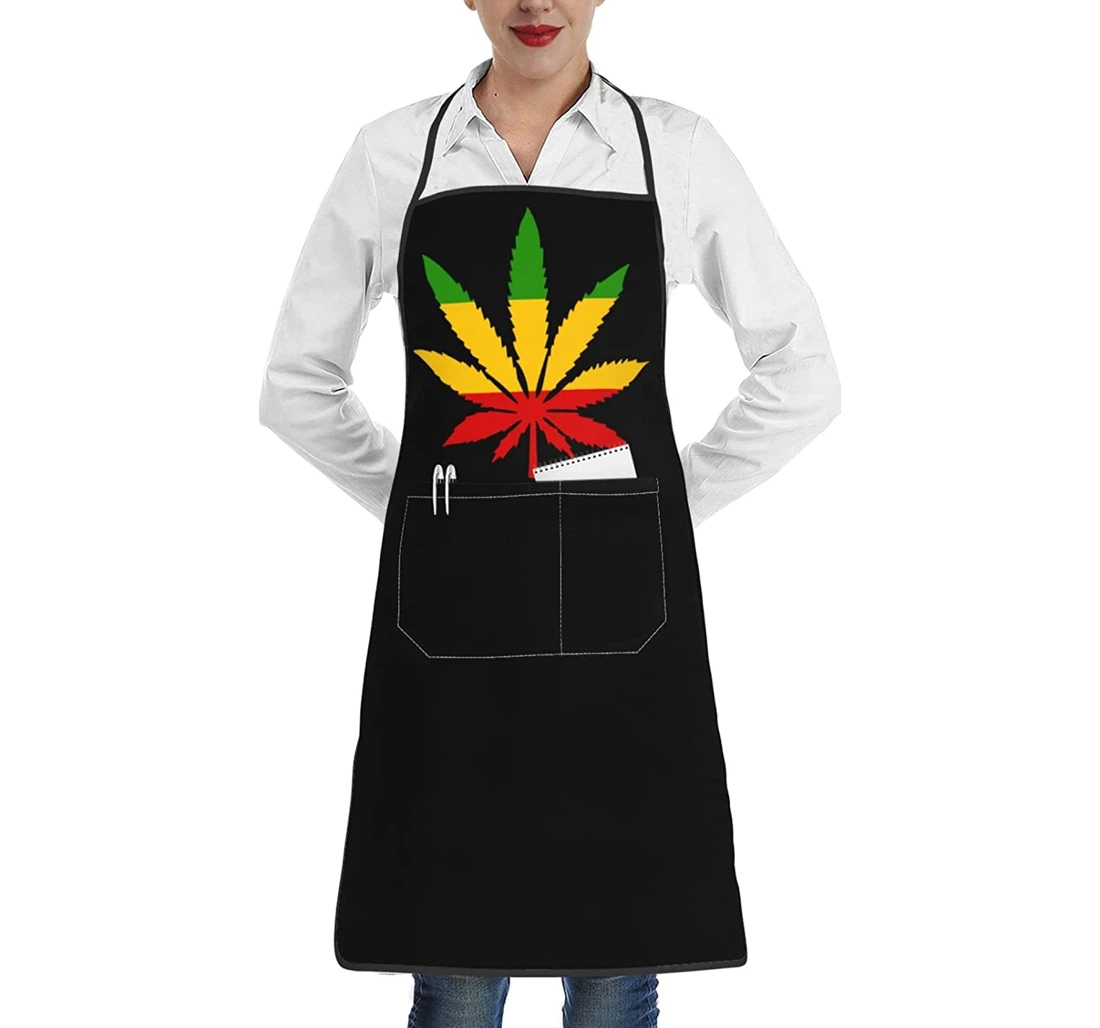 Rasta Marijuana Leaf Apron