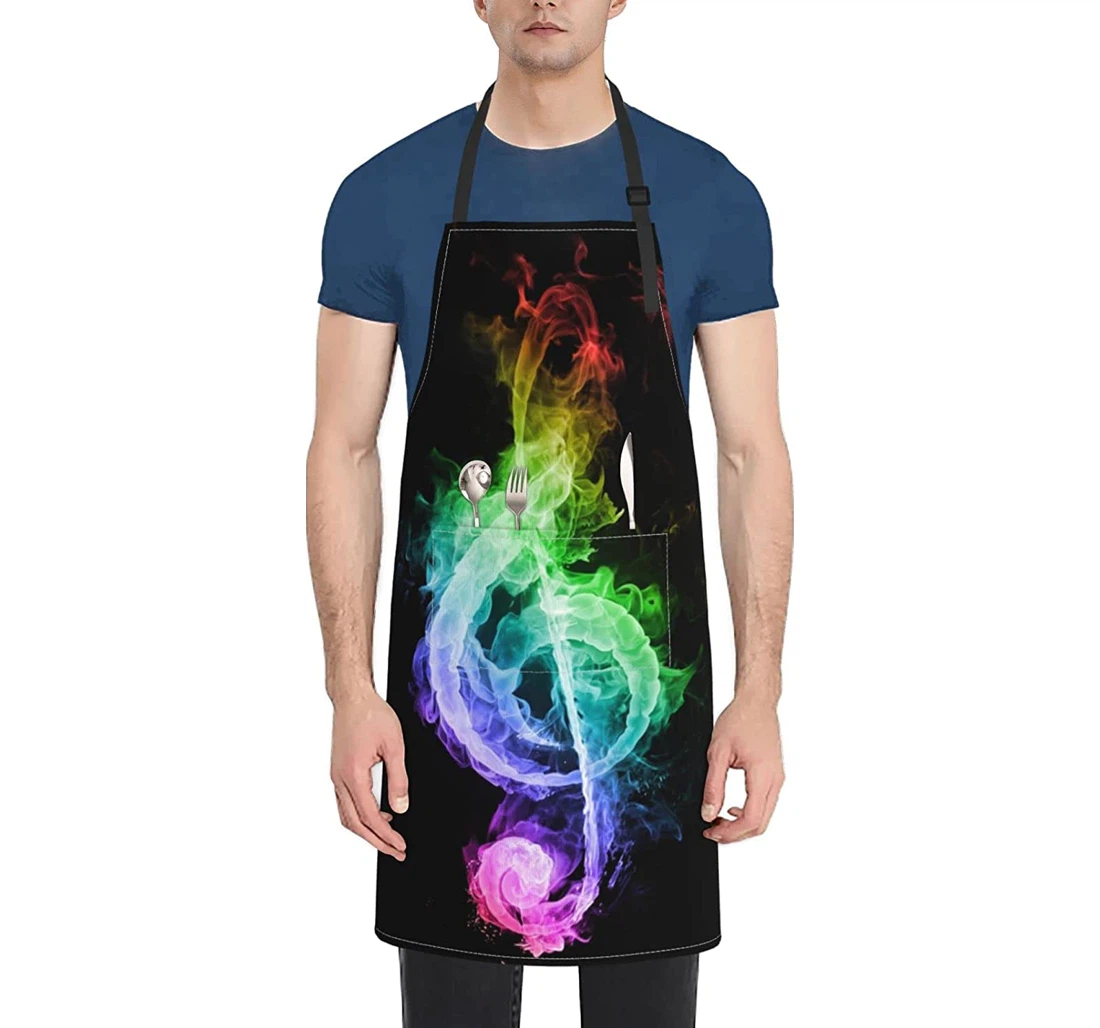 Colorful Music Notes Apron