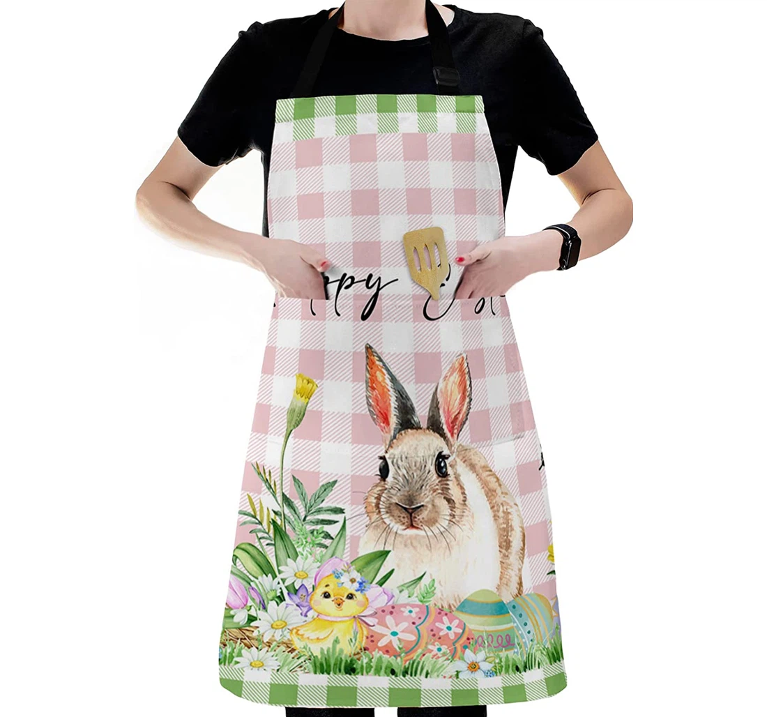 Spring Pastoral Bunny Country Rabbits Butterfly Eggs Apron